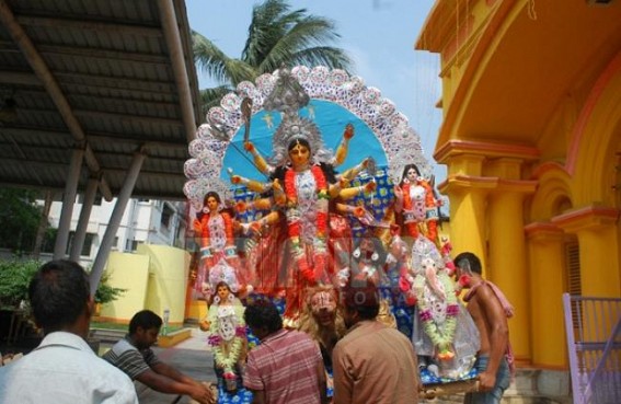 Maha-Sasthi celebrated in Tripura : 'Devi-bodhon' held at Agartala Durga Bari 